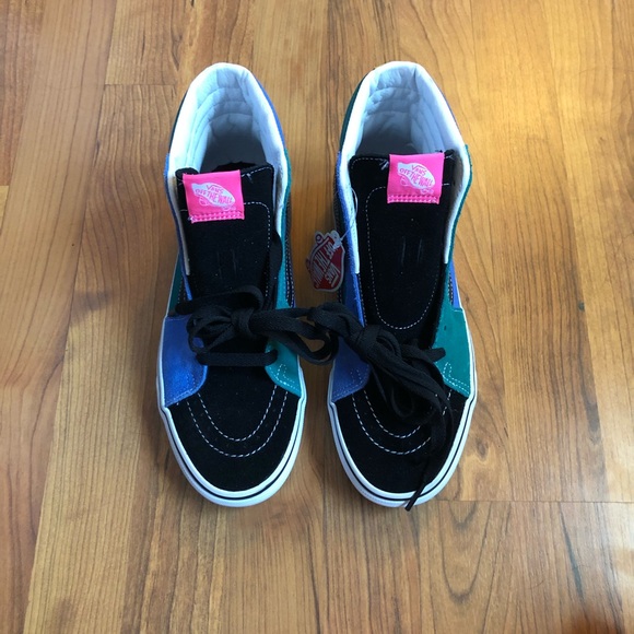 Vans Shoes - BRAND NEW vans multi color sk8-hi!!!!